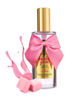 Huile de massage chauffante Bubble gum - Bijoux Indiscrets