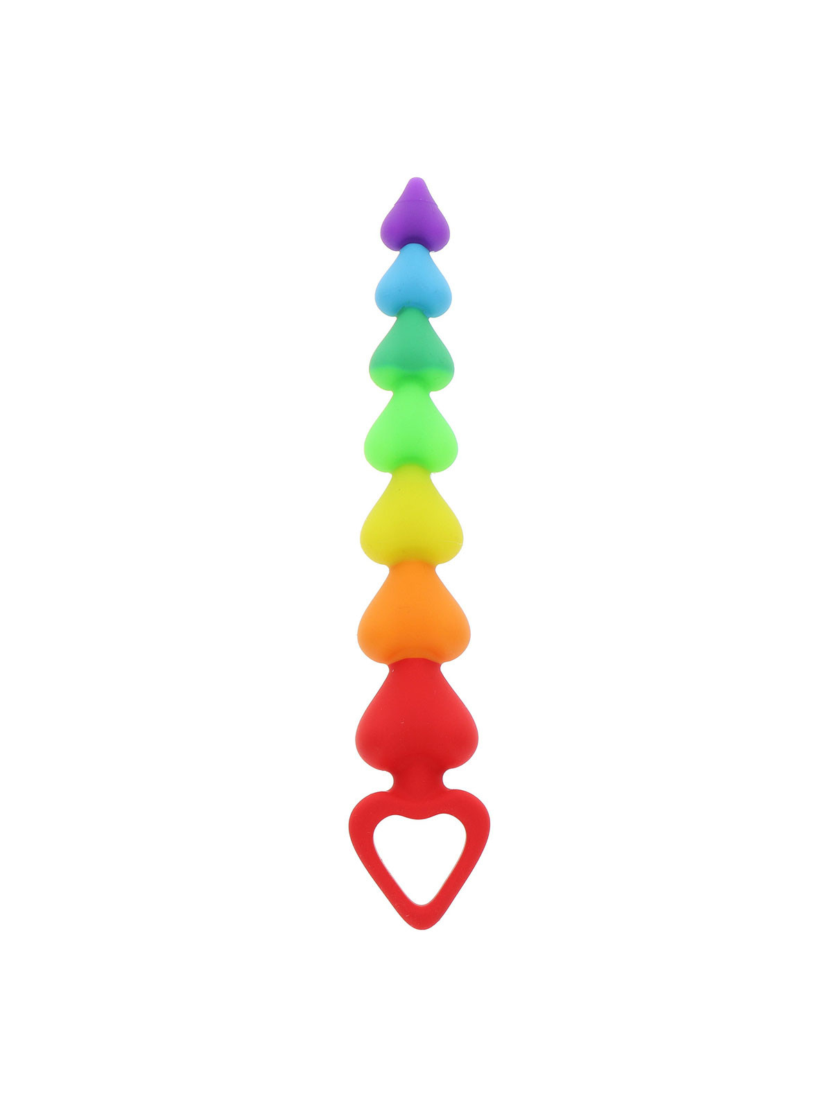 Stimulateur anal Rainbow Heart Beads - Toyjoy