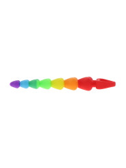 Stimulateur anal Rainbow Heart Beads - Toyjoy