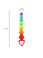 Stimulateur anal Rainbow Heart Beads - Toyjoy