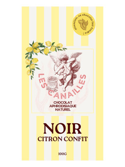 Chocolat noir citron confit - Tablette 100g - Les canailles