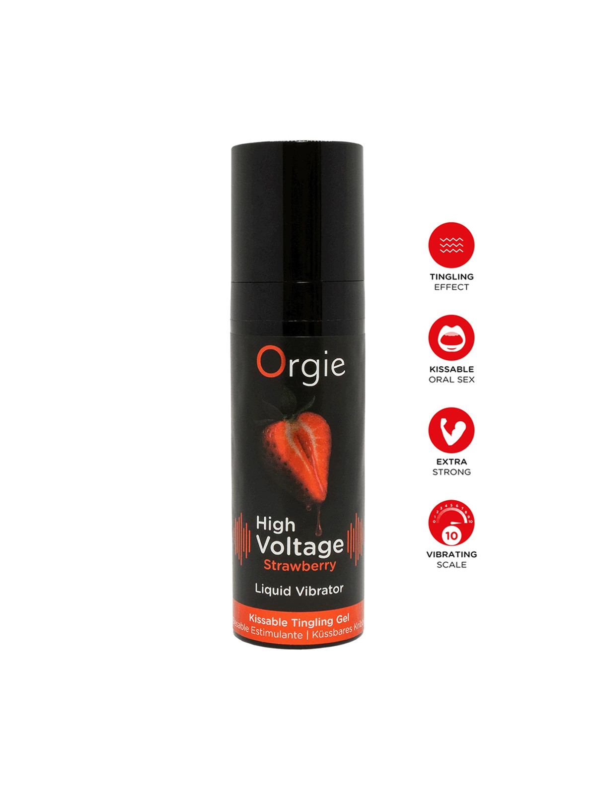 Gel d'excitation High Voltage Liquid Vibrator Fraise - Orgie