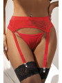 Porte-jarretelles et string Rouge - Litolu Lingerie