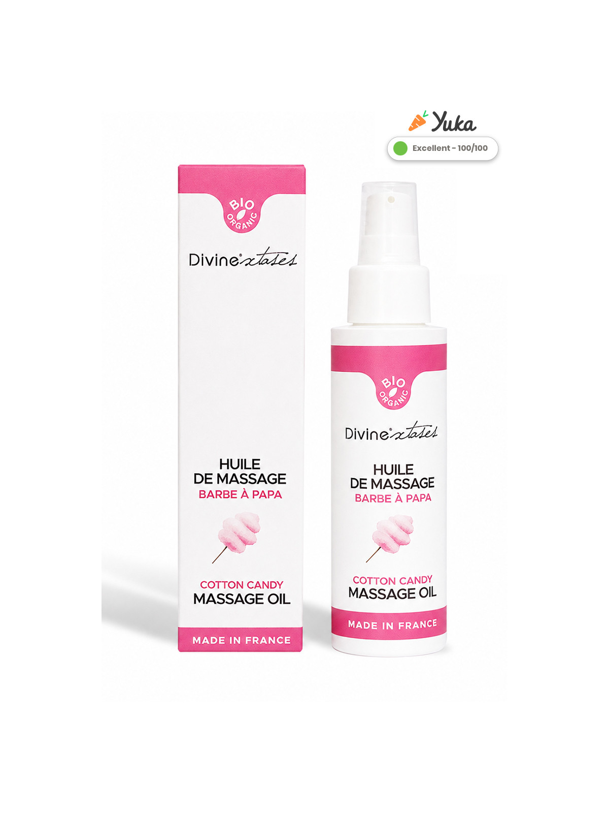 Huile de massage BIO barbe à papa - Divinextases