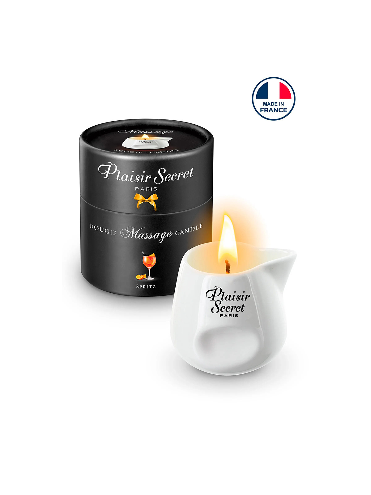 Bougie de massage gourmande Spritz - Plaisir secret