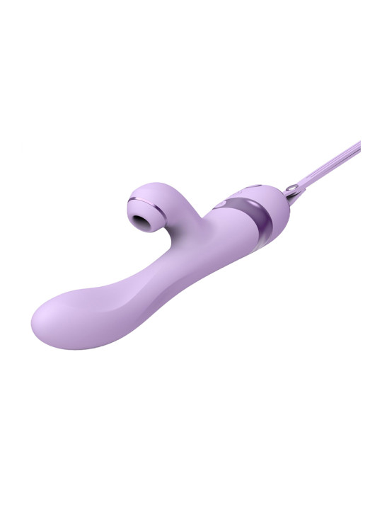 Vibro Rabbit 3 en 1 Purple Sucker - DIK