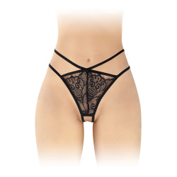 String ouvert Mylene - noir