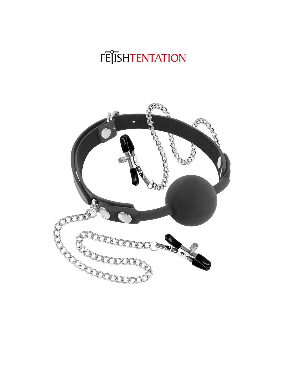 Bâillon Bouche Ouverte Noir – Accessoire Fétichiste SM, Neuf
