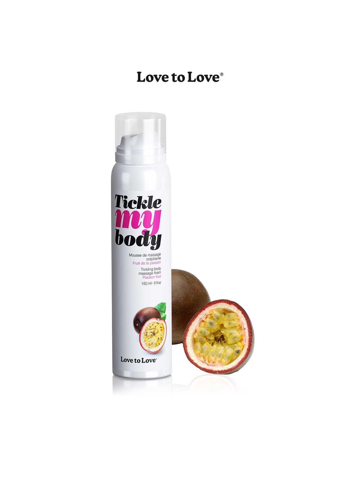 Mousse massage crépitante - fruits de la passion
