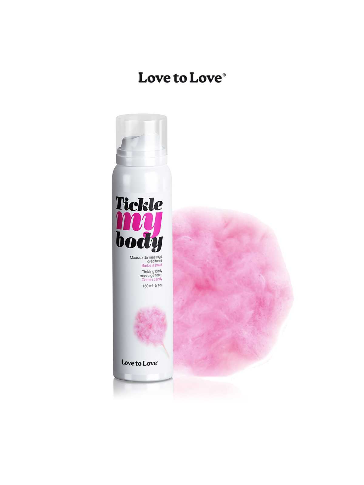 Mousse massage crépitante - barbe à papa