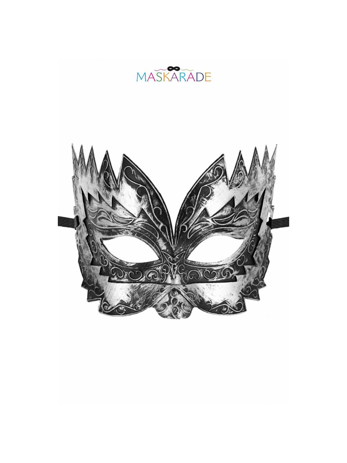 Masque semi-rigide argenté Don Giovanni