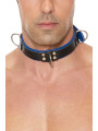 Collier Bondage Deluxe bleu et noir - Ouch!